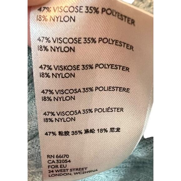 Maeve Anthropologie Blouse Shirt Top Craped Crossover Blue Textured Small - Picture 8 of 10